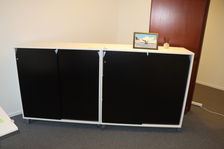 931210-8 2 storage cabinets on wheels