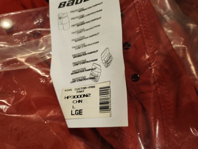 1015405-2 Nike Bauer hockey pants, yellow/red Size L - Shipping included