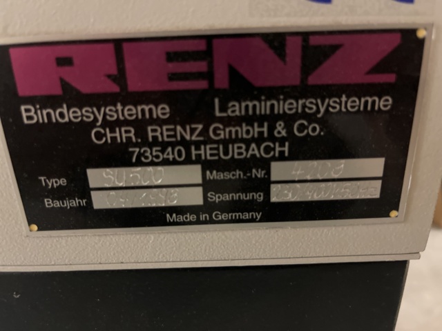 990162-4 Renz Super 500 Hand punch machine