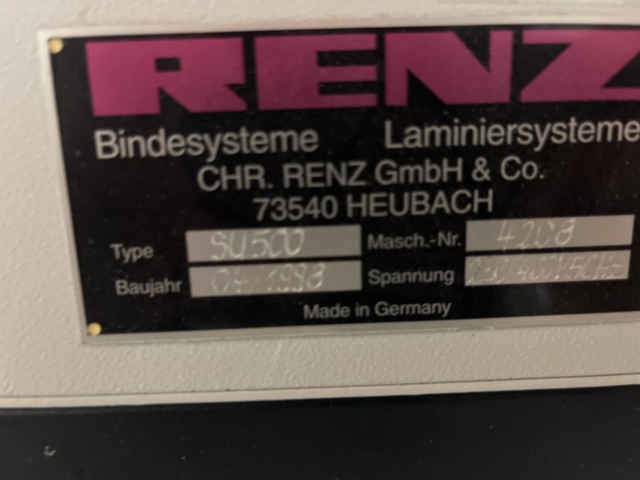 990162-7 Renz Super 500 Hand punch machine