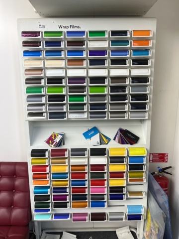 990164-2 Stativ för visning av folierings modeller inkl. prover