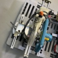 962838-7 Miter saw x3 Makita & Metabo