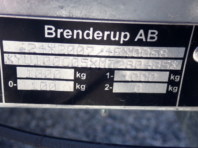 1015642-20 Trailer Brenderup CV100032 -2021
