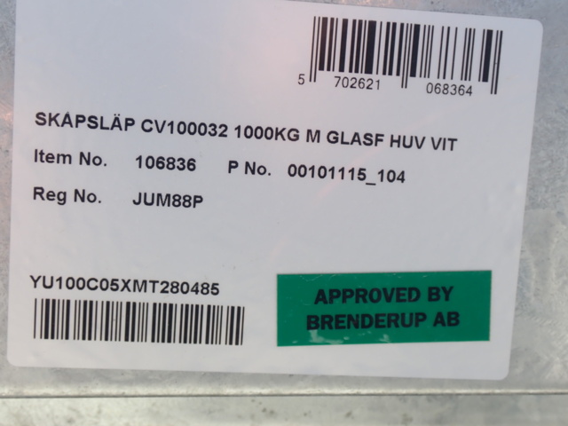 1015642-17 Trailer Brenderup CV100032 -2021