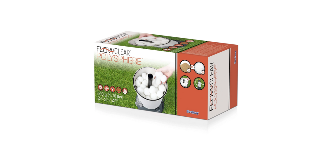 1017123-1 6 packs Filter balls for pool Bestway Flowclear Polysphere 500g