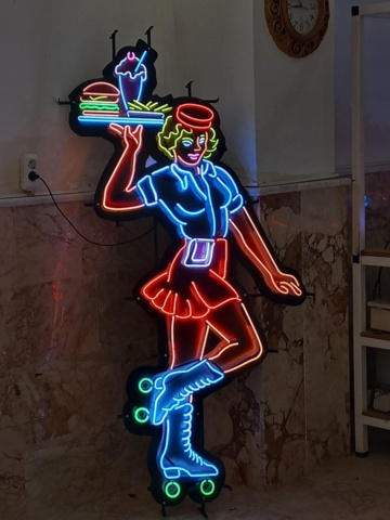 1017501-2 New Waitress neon sign