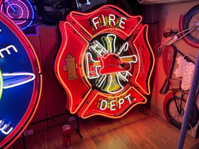 1012198-2 New Neon Sign Fire Dept