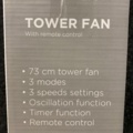 1017340-3 2 pcs Oscillating fan tower Loeffen 73 cm with remote control Black