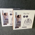 1017358-2 2 metal floor fans 45cm