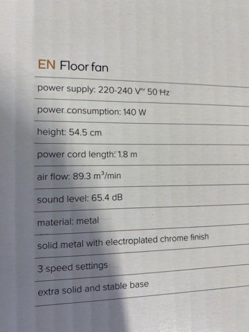 1017358-3 2 metal floor fans 45cm