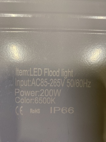 1017397-4 2 LED floodlights for outdoor use 200W 6000-6500K