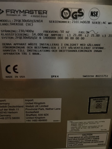 897879-2 Double fryer Frymaster filterquick