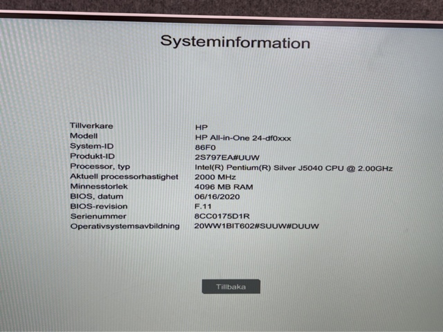 962850-13 Computer, HP All - in - One PC - 24"