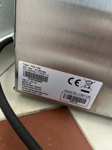 1012867-8 Bake-off oven Bartscher YXD-1AE -2014