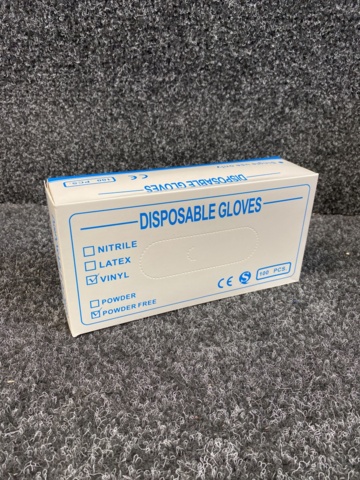 1019712-1 24 x 100-pack disposable gloves Vinyl, powder-free, s.XL