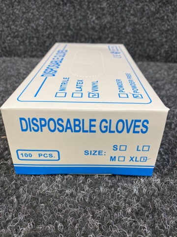 1019712-2 24 x 100-pack disposable gloves Vinyl, powder-free, s.XL