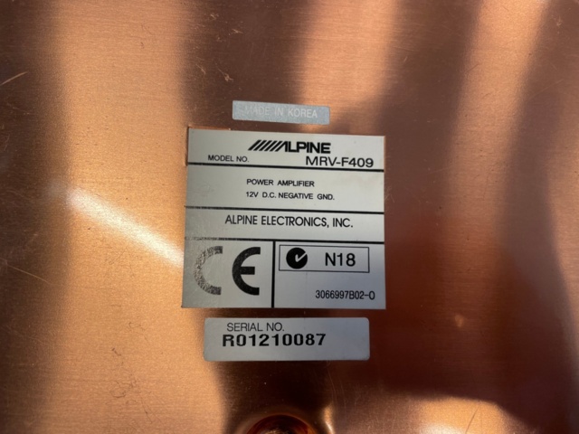 1019039-6 Power amplifier Alpine MRV-F409, 4 channels V12 series