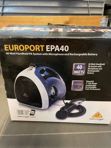 1019041-1 Europort EPA40 with portable PA system and microphone