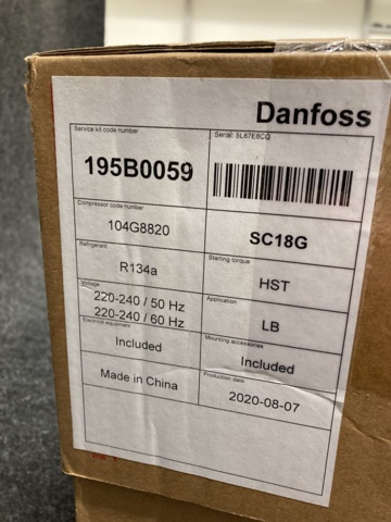 1019662-3 Danfoss SC18G compressor