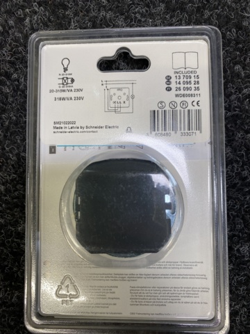 1020026-4 5 Dimmers Exxact for recessed mounting