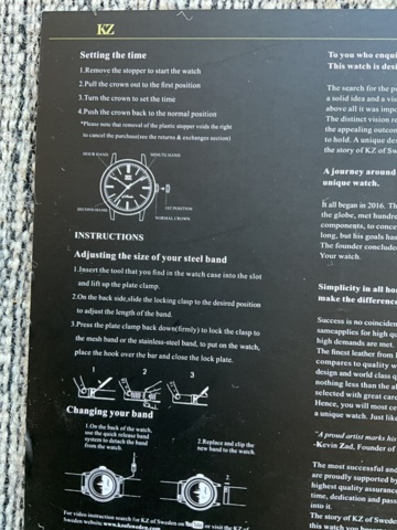 1020442-4 Men's watch KZ of Sweden