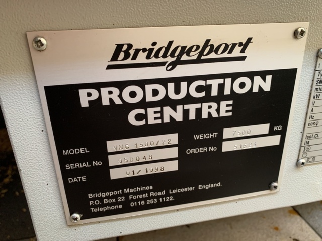 992780-13 Multi-operation machine Bridgeport VMC 1500