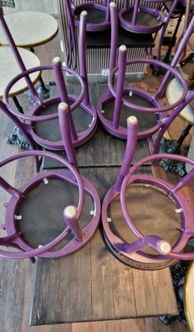 1015562-5 2 tables and 4 chairs