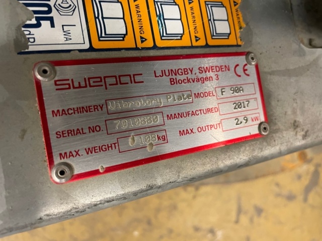 944937-2 Vibro plate - Swepac F90A (rep. Object)