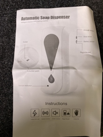 1020844-6 Touch-free soap dispenser with floor stand