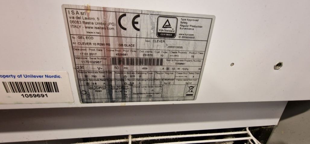 1015573-4 Glass counter GEL ECO Clever 10 R290 RS