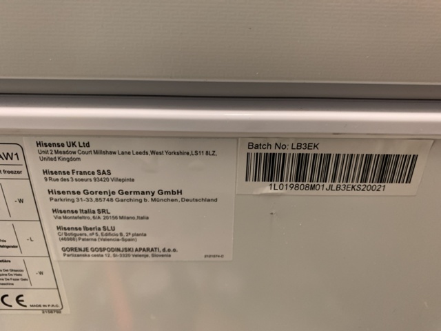 992853-5 Freezer box Hisense