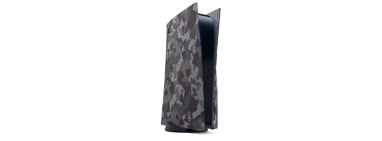 1019312-2 Console case, Sony PS5 Standard Cover Gray Camouflage