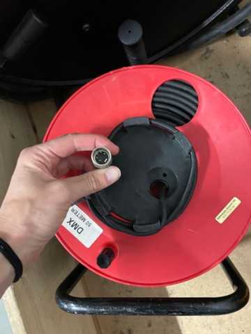 1019952-3 DMX Kabelvinda Hybrid multi, 1 styck + DMX vinda totat 100 meter