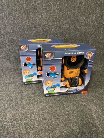 1021224-2 2 target shooting games with air pump guns - Orangea