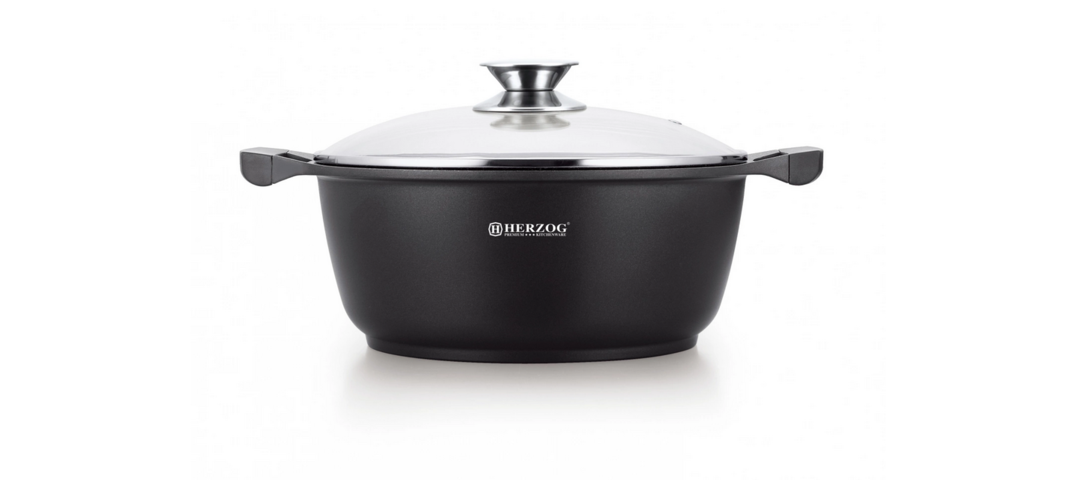 1021231-3 1st cast iron pot Herzog 28cm & 1st aluminum saucepan Maku 4L