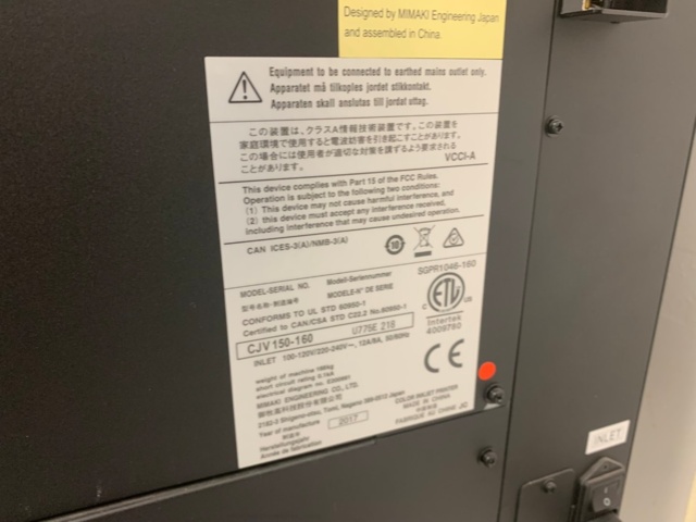 991428-2 Printer/cutting machine Mimaki CJV 150-160 rope object