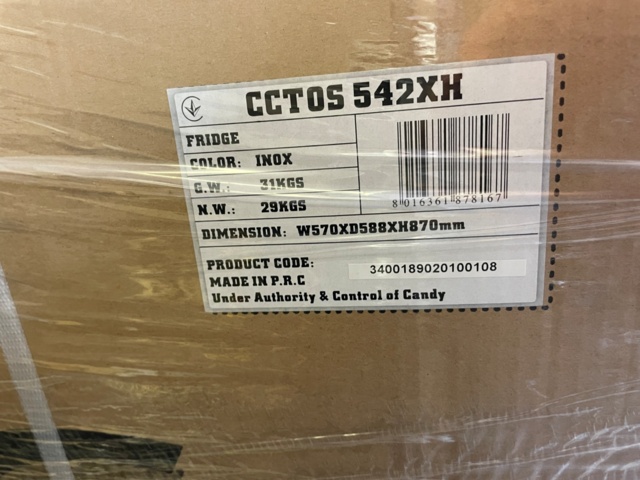 1025057-2 Refrigerator - Candy CCTOS 542 XH