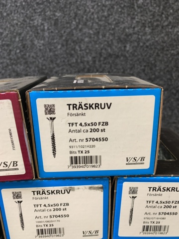 1025727-3 Sortiment med träskruv VSB