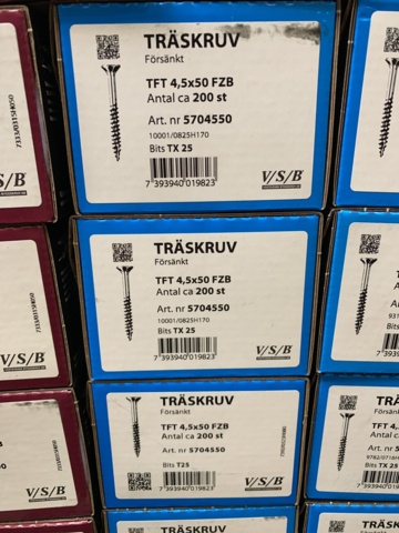 1025727-6 Sortiment med träskruv VSB