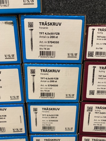 1025727-8 Sortiment med träskruv VSB