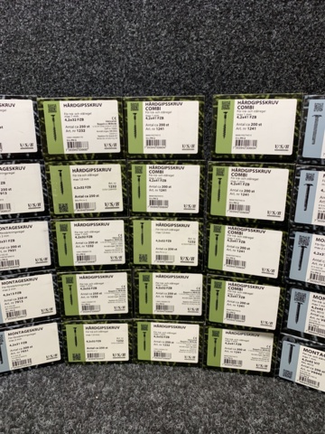 1026080-4 Sortiment med montageskruv & hårdgipsskruv VSB