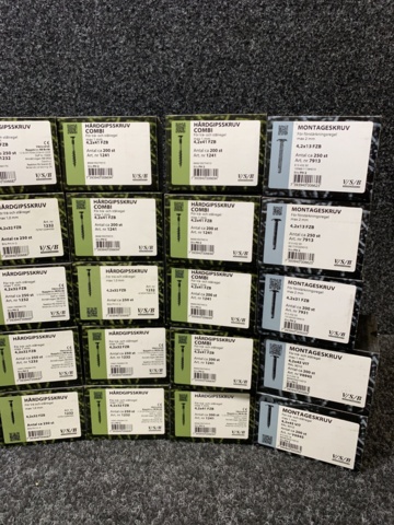 1026080-5 Sortiment med montageskruv & hårdgipsskruv VSB