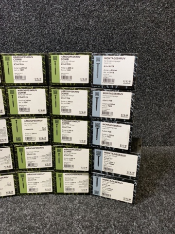 1026080-6 Sortiment med montageskruv & hårdgipsskruv VSB