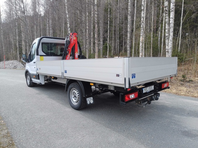 929115-3 Flakbil med Kran Ford Transit 2.0 EcoBlue -2020