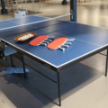 954702-10 Ping-pong table, Stiga ActionRoller and 10 racks, Yasaka
