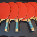 954702-13 Ping-pong table, Stiga ActionRoller and 10 racks, Yasaka