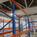 954726-5 5 sections of pallet racking - 6 ends and 20 beams