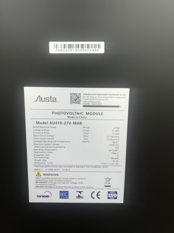 1025583-6 Solar cell package 15kW OnGrid "All black" 410W incl. Inverters & Mounting accessories