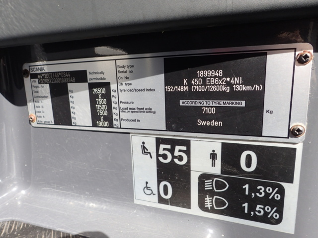 998554-94 Scania Interlink 12.7 Automatic, 450hp, 2017