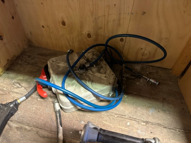 991522-4 Hose reel grey, Handle for washing, Hose reel without hose